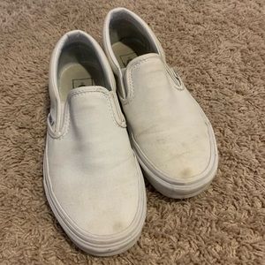 White slip on vans